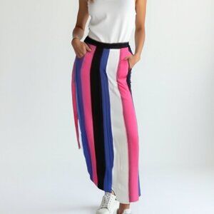 Fashion Nova Innocence Stripe Maxi Skirt S